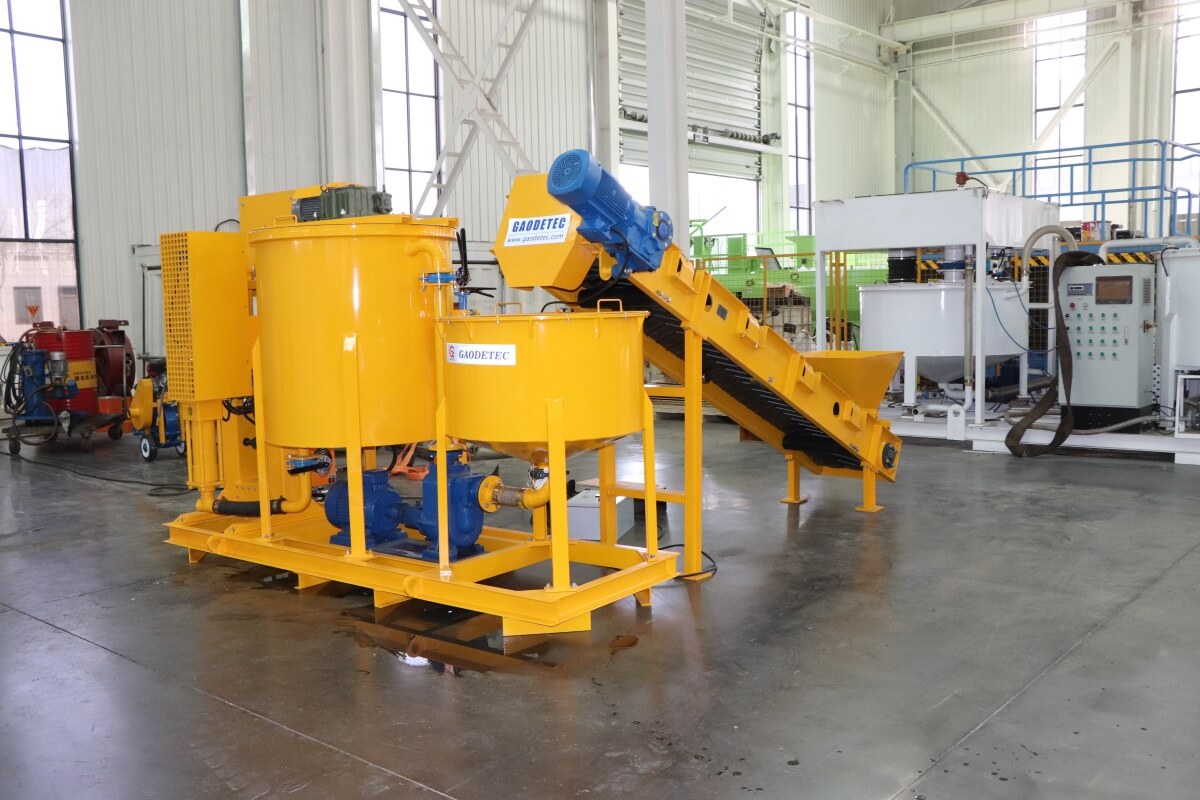 grout mixing equipment for underground mine