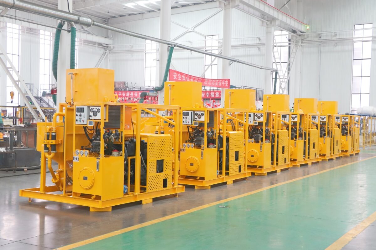 Compact grout mixer and pump