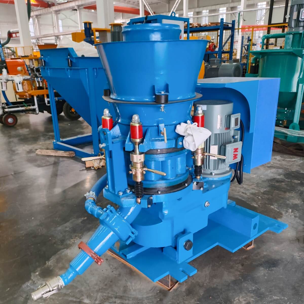 Gunning machine for refractories
